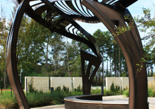 Leaf Arbor Healing Garden Structure