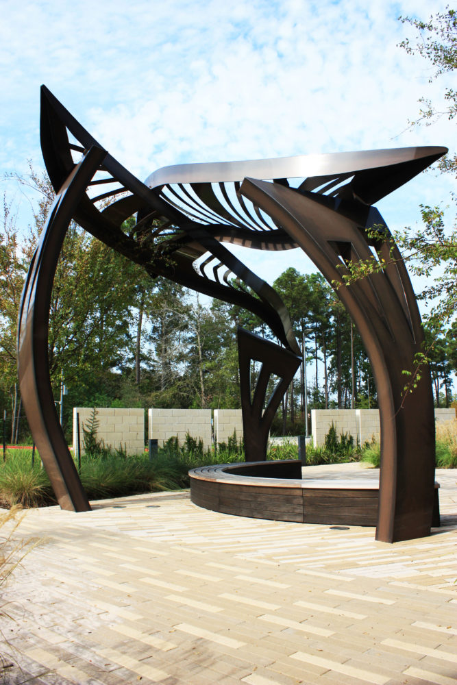 Leaf Arbor Healing Garden Structure