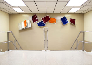 book wall sculpture