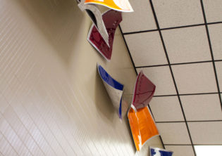 book wall sculpture