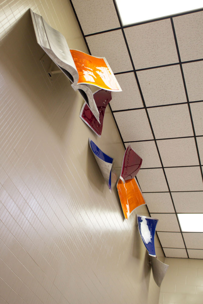 book wall sculpture