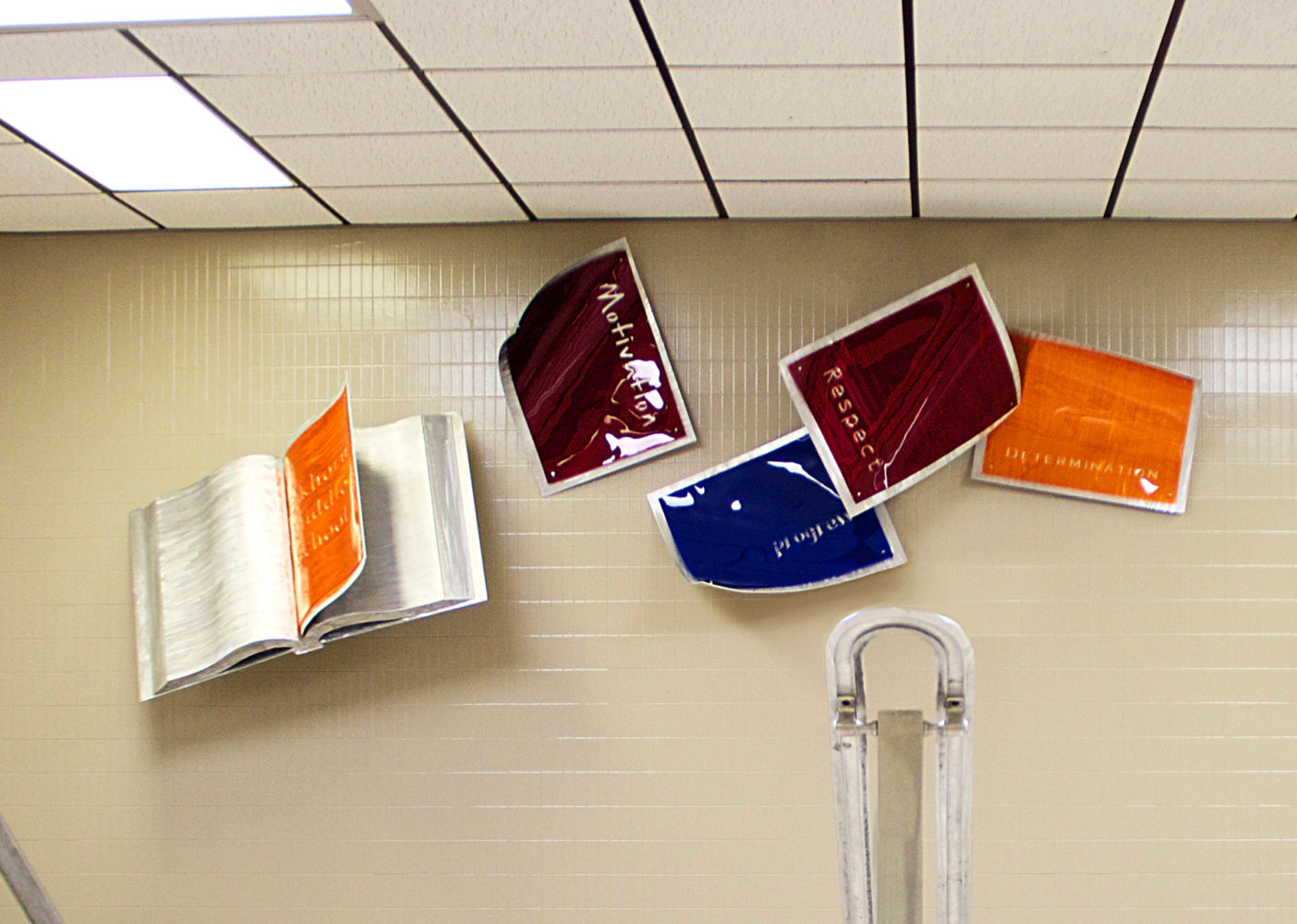 book wall sculpture